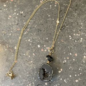 LOFT Black Stone Necklace